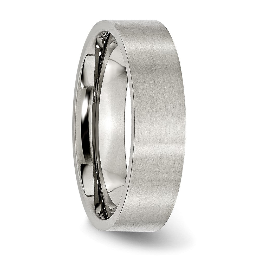 Stainless Steel Brushed 6mm Flat Band
