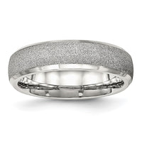Stainless Steel Polished Laser Cut 6mm Band