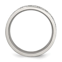 Stainless Steel Brushed w/Engraved Trinity Symbol 6mm Band