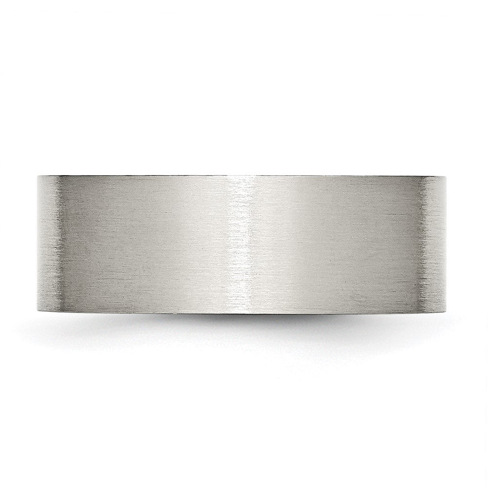 Stainless Steel Brushed 8mm Flat Band