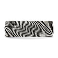 Damascus Steel Polished 8mm Band
