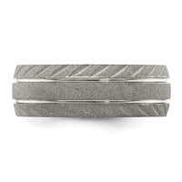 Stainless Steel Polished and Satin 8mm Band