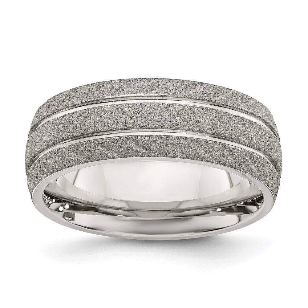 Stainless Steel Polished and Satin 8mm Band