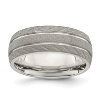 Stainless Steel Polished and Satin 8mm Band