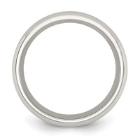 Stainless Steel Polished with Yellow IP-plated Inlay Design 8mm Band