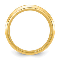 Stainless Steel Brushed & Polished Yellow IP D/C Cross 8mm Tapered Band