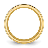 Stainless Steel Polished Yellow IP-plated w/Brushed Center 8mm Band