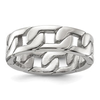 Stainless Steel Polished Chain Style 7mm Band