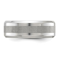 Stainless Steel Polished Brushed Center 8mm Band