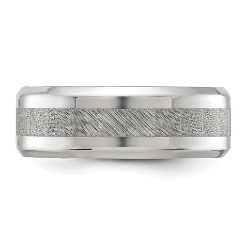 Stainless Steel Polished Brushed Center 8mm Band
