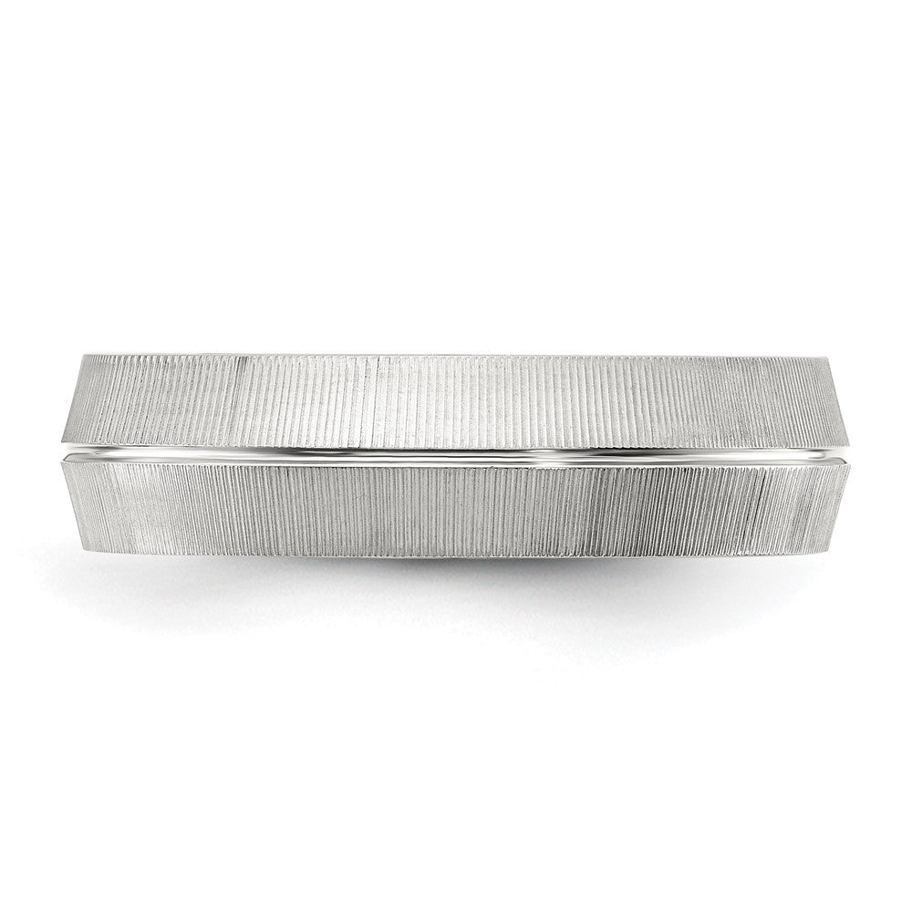 Stainless Steel Polished and Textured 6mm Band