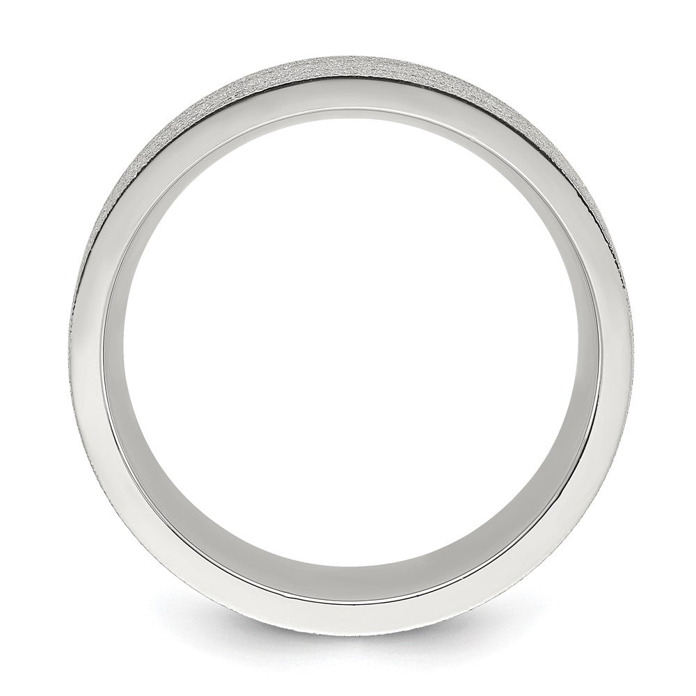 Stainless Steel Polished Laser-cut Grooved 8mm Band