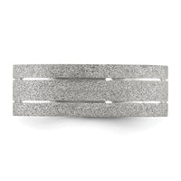 Stainless Steel Polished Laser-cut Grooved 8mm Band