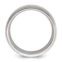 Stainless Steel Polished with Brushed Center 8mm Band
