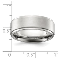 Stainless Steel Polished with Brushed Center 8mm Band