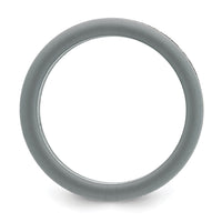 Stainless Steel Brushed Grey Silicone Center 8mm Band