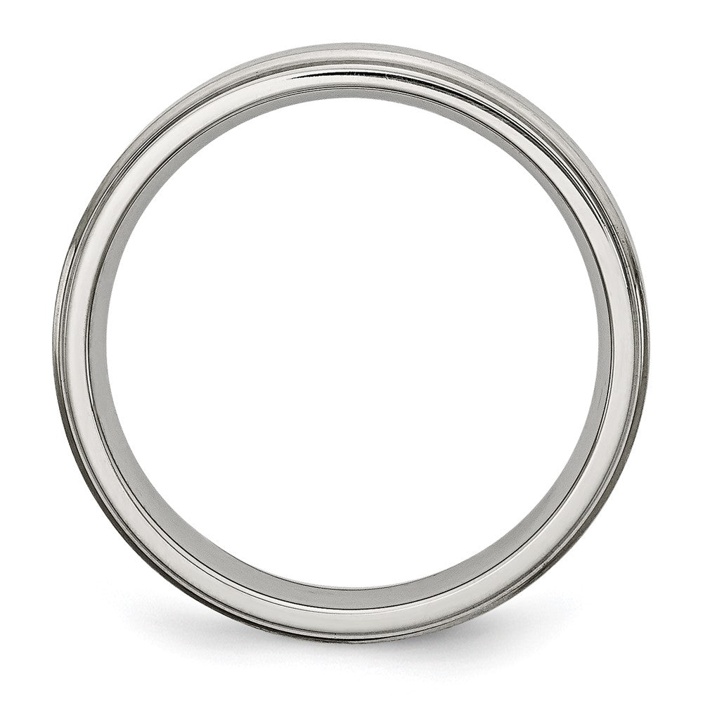 Stainless Steel Brushed and Polished 6mm Grooved Edge Band