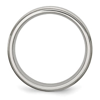 Stainless Steel Brushed and Polished 6mm Grooved Edge Band