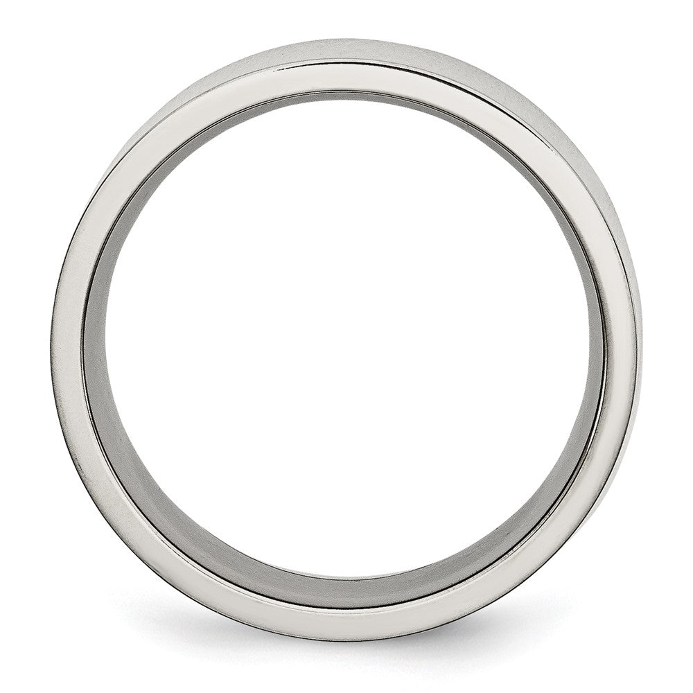 Stainless Steel Polished 8mm Flat Band