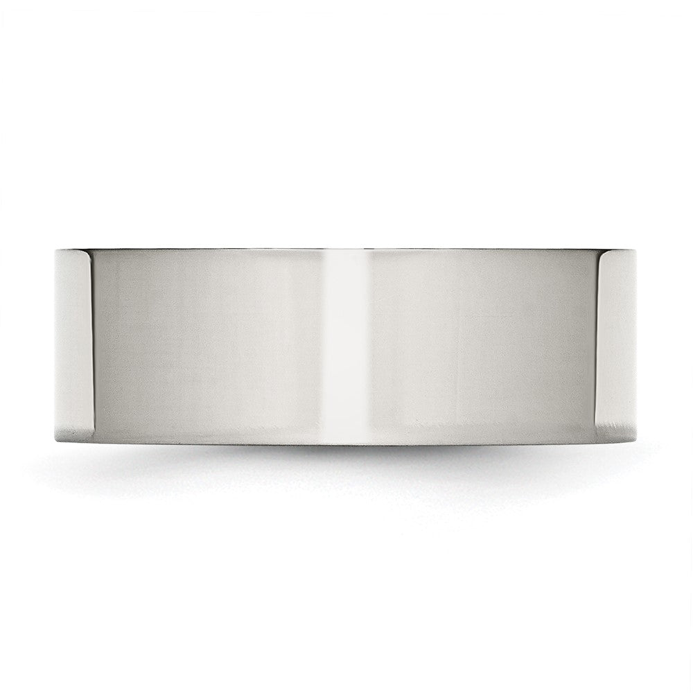 Stainless Steel Polished 8mm Flat Band