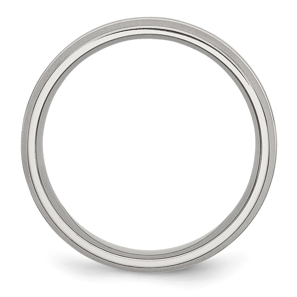 Stainless Steel Polished w/Brushed Edge 6mm Grooved Band