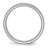 Stainless Steel Polished w/Brushed Edge 8mm Grooved Band