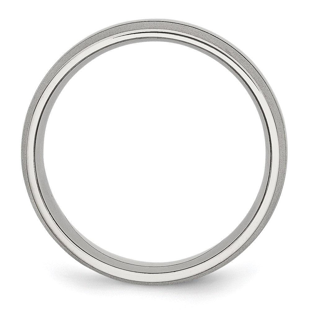 Stainless Steel Polished w/Brushed Edge 8mm Grooved Band