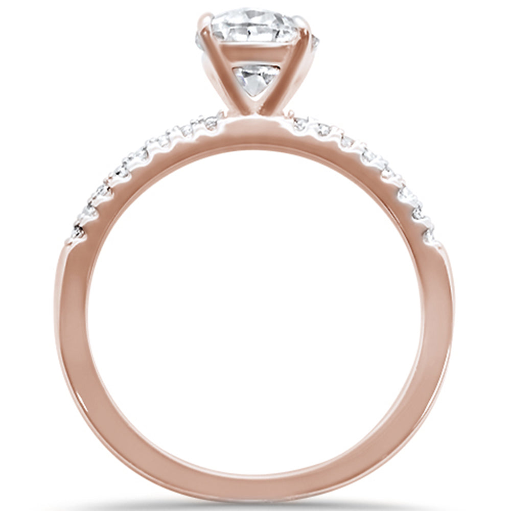 2.00ct 9x7mm Rose Gold Plated Oval & Round Cubic Zirconia .925 Sterling Silver Solitaire Engagement Ring Sizes 4-9 ABC Rugs Kilims