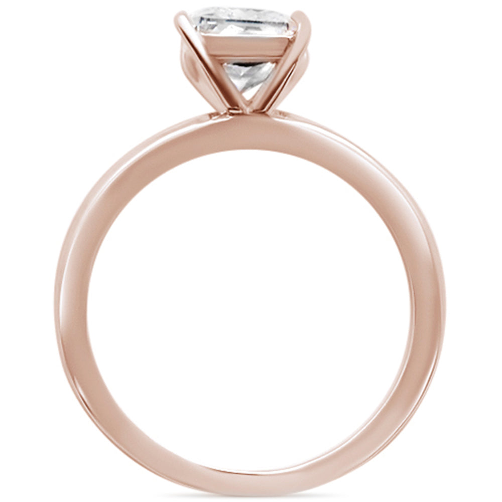 2.50ct 9x7mm Rose Gold Plated Radiant Cut Cubic Zirconia .925 Sterling Silver Solitaire Engagement RingSizes 4-9 ABC Rugs Kilims