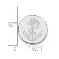 Sterling Silver Rhod-pltd LogoArt US Naval Academy Lapel Pin