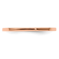 14K Rose Gold 1.2mm Flat Stackable Band