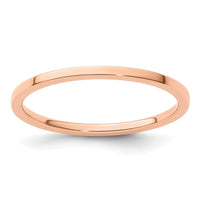 14K Rose Gold 1.2mm Flat Stackable Band