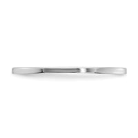 14K White Gold 1.2mm Flat Stackable Band