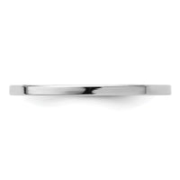 14K White Gold 1.2mm Flat Stackable Band