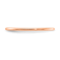14K Rose Gold 1.2mm Half Round Stackable Band