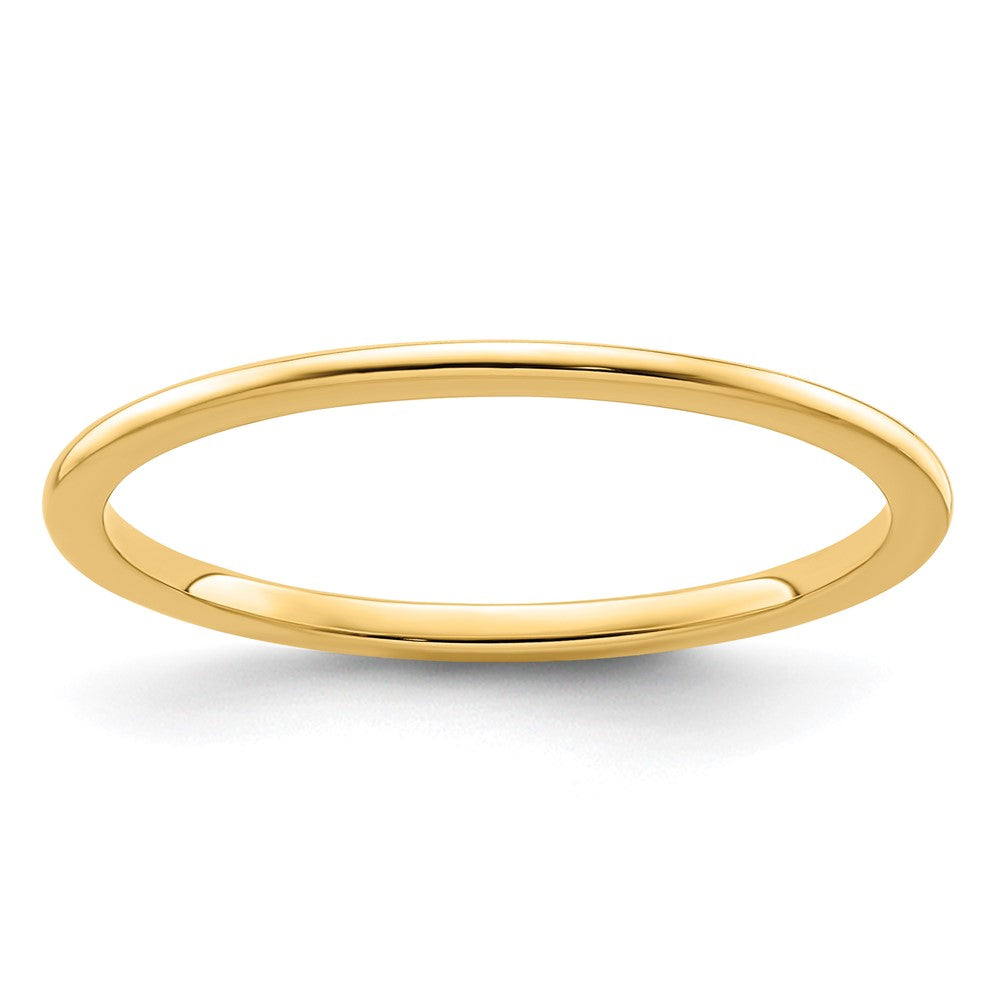 14K Gold 1.2mm Half Round Stackable Band