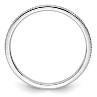 14K White Gold 1.2mm Bead Stackable Band