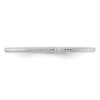 14K White Gold 1.2mm Bead Stackable Band