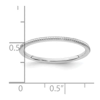 14K White Gold 1.2mm Bead Stackable Band
