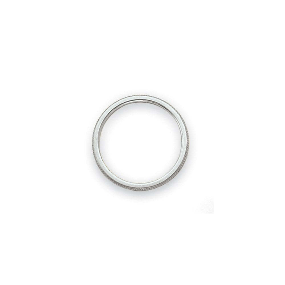 14k White Gold 1.5mm Milgrain Band
