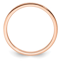 14K Rose Gold 1.2mm Criss-Cross Pattern Stackable Band
