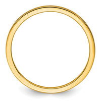 14K Gold 1.2mm Flat Satin Stackable Band