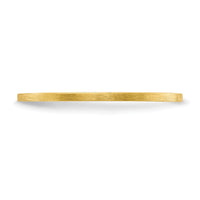 14K Gold 1.2mm Flat Satin Stackable Band