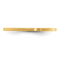 14K Gold 1.2mm Flat Satin Stackable Band