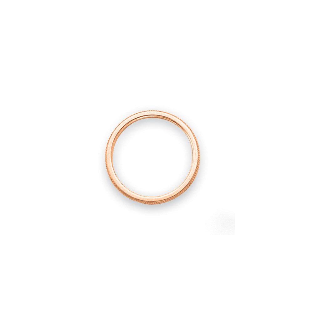 14k Rose-Gold 1.5mm Milgrain Band