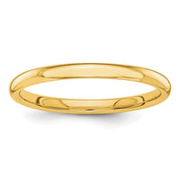 14k Polished 2mm Band