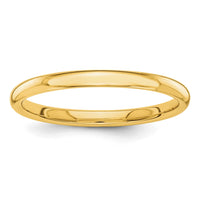 10K Polished 2mm Stackable Band Size 4