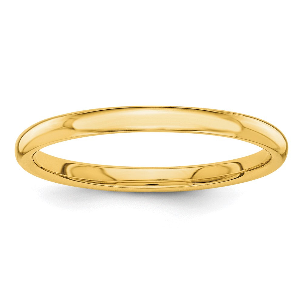 10K Polished 2mm Stackable Band Size 7