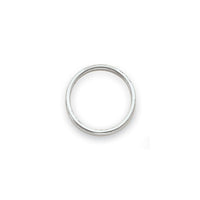 10K White Gold Polished 2mm Stackable Band Size 7.5