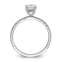 14kw 1 3/8ct Cert Lab Grown Dia VS/SI+ G+ Emerald Comp Solitaire Eng Ring